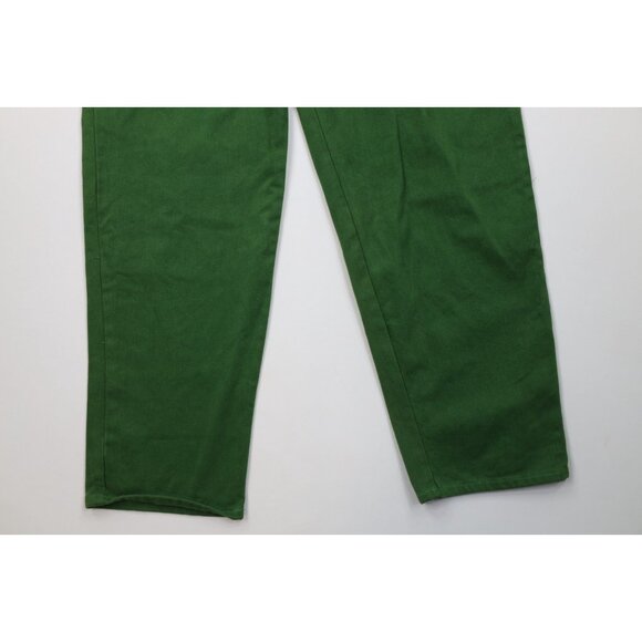 Deadstock Vtg 90s Streetwear Mens 31x34 Baggy Fit Skateboard Jeans Grass Green - Picture 4 of 14
